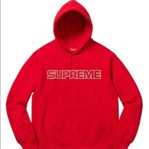 Supreme Perforated Leather Hoodie (Red)